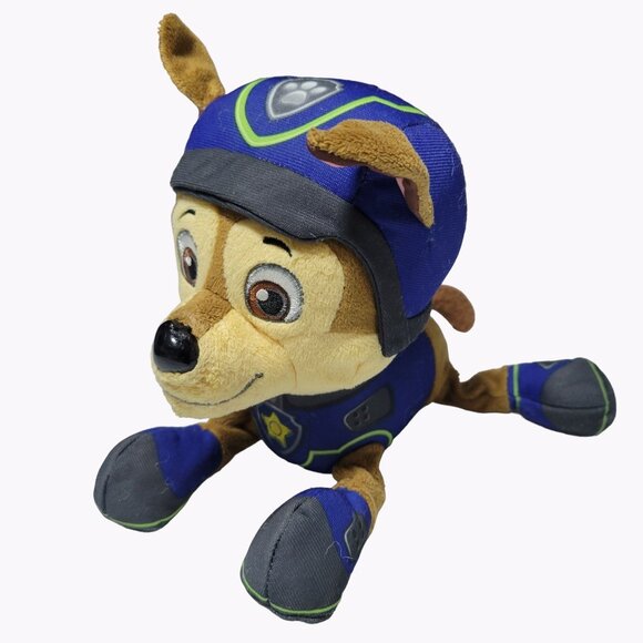 Nick Jr Paw Patrol Chase Police Dog 8 inch Plush Stuffed Animal Toy Nickelodeon - Picture 1 of 6